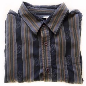 Tommy Bahama 100% silk striped shirt